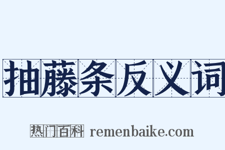 抽藤条反义词是什么意思的图片